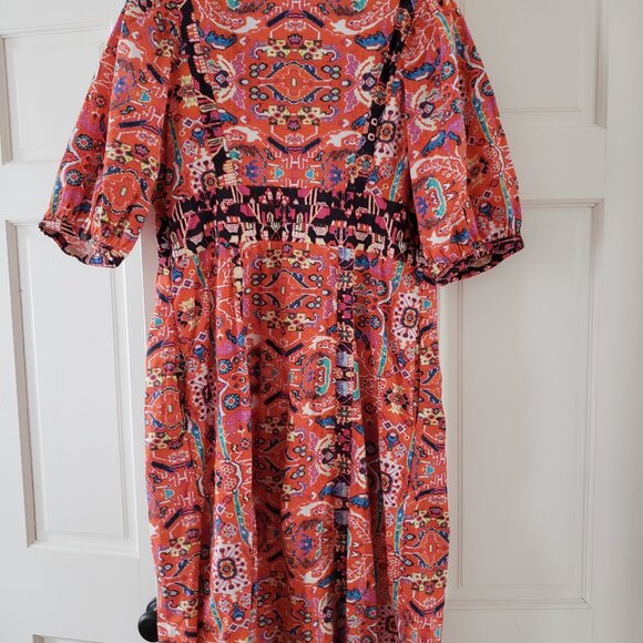 Vibrant Anthropologie maxi dress - Picture 2 of 4